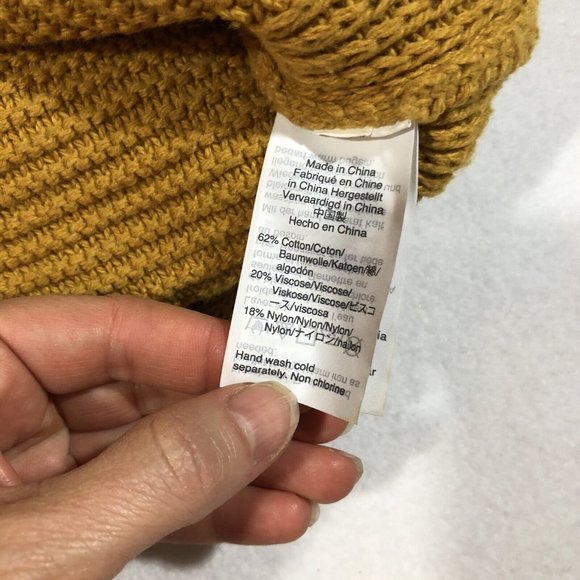 Madewell Womens XXS Chunky Knit Sweater Tank Top Ribbed Fall Gold Mustard - Picture 8 of 10
